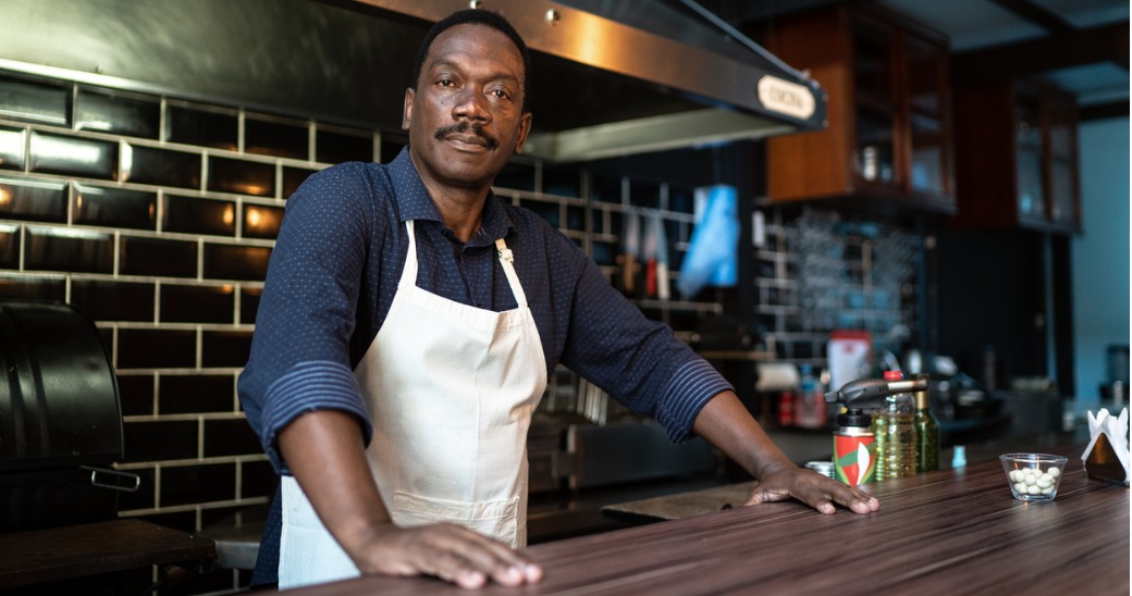 Confident barista